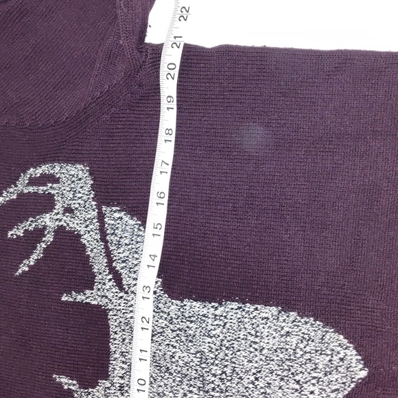 Urban Pipeline Men's Deer Knit Sweater Medium Burgundy Cotton Blend - Picture 5 of 9